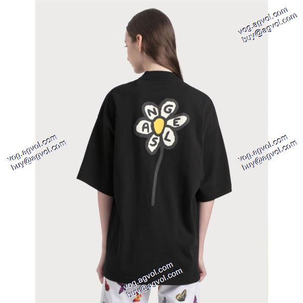 パーム エンジェルス 偽物ブランド Palm Angels 2020秋冬 人気雑誌掲載 雛菊の半袖Tシャツ